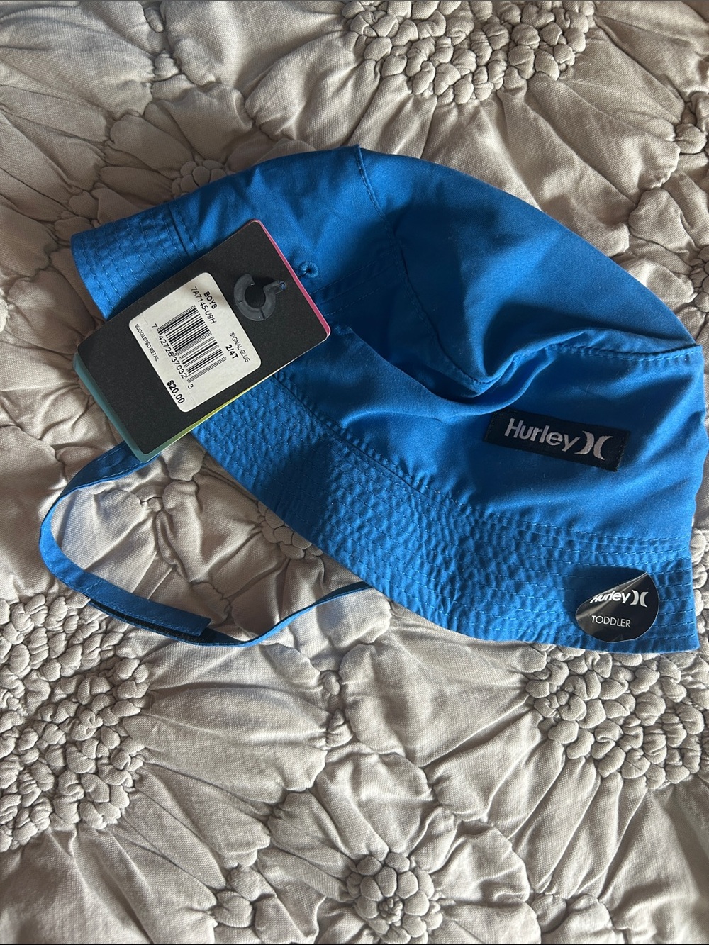 Hurley Toddler Royal Blue Bucket Hat with Chin Strap
